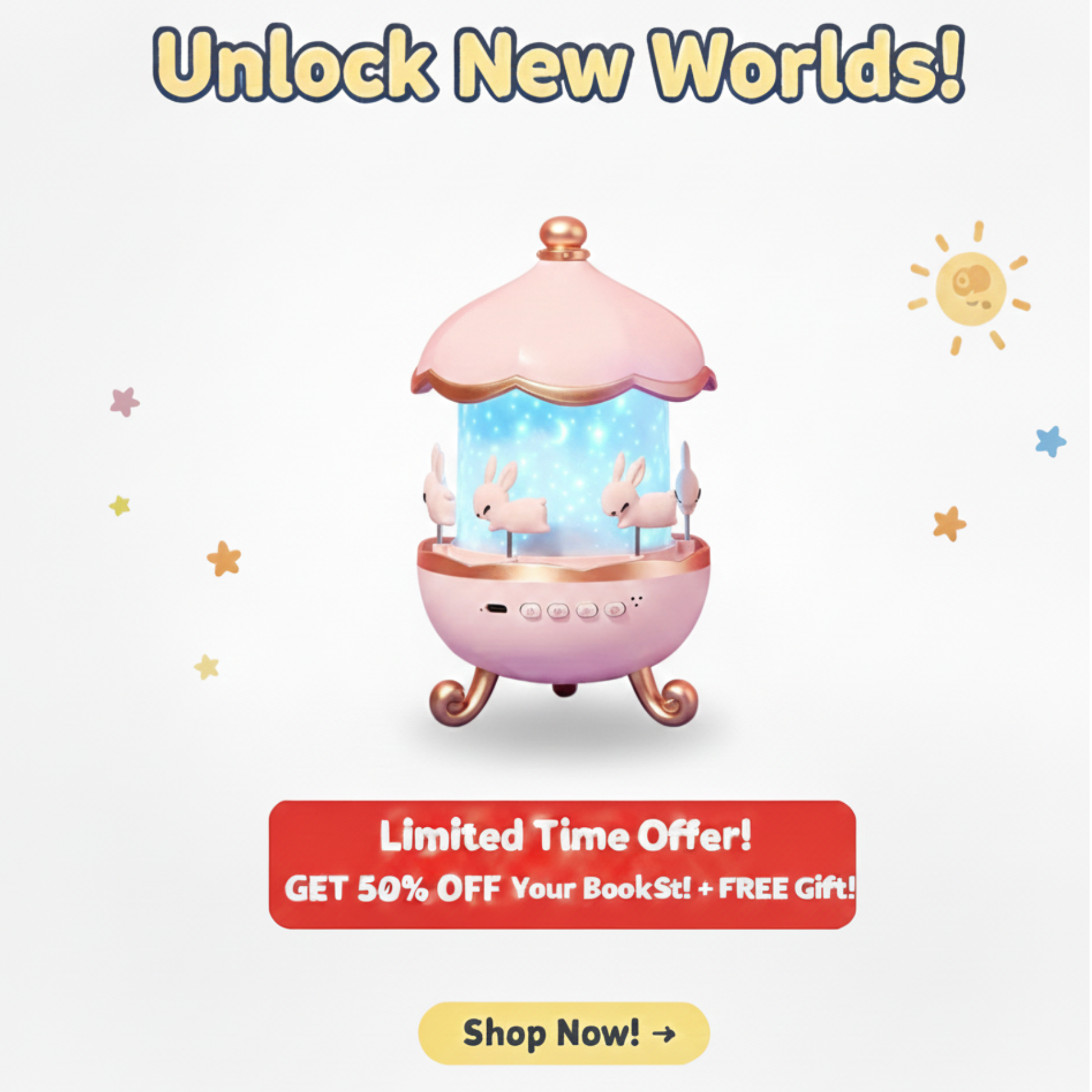 KIDS Night Light Projector